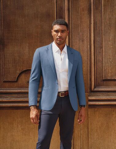 PJ Paul Jones Men's Nasual Blazer One Button Lightweight Sport Coats Solid Sucted Suit Build Suit Sucts in Saudi Arabia