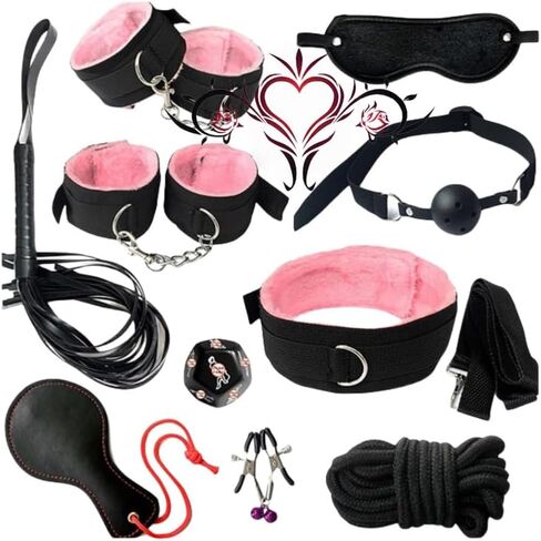 10 in 1 Pink Yoga Pilates Fitness Kit Accessories Equipment, Pink Gloves, Couple Gift -K+25 in Saudi Arabia