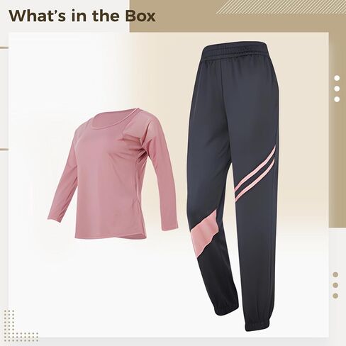 Pilates Two-Piece Black Set For Women, Xxl, Breathable, High-Waisted With Color Block, Ideal For Fitness And Casual Use in Saudi Arabia