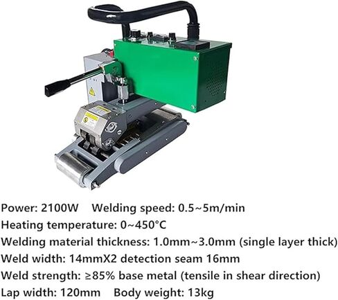 Geomemmembrane HDPE Machine Action Hot Wedge Welder 2100W أداة لحام تداخل لبطانة 1.0-3.0 مم (220 فولت) in Kuwait