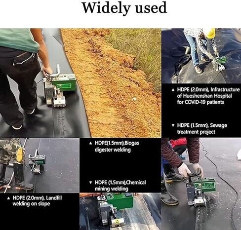 Geomemmembrane HDPE Machine Action Hot Wedge Welder 2100W أداة لحام تداخل لبطانة 1.0-3.0 مم (220 فولت) in Kuwait