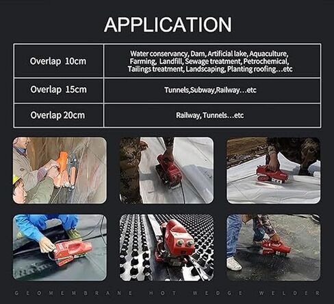 Geomemembrane Liner Hot Wedge Welding Machine Advance Machine for HDPE PVC EVA (110V ، 10cm) in Saudi Arabia