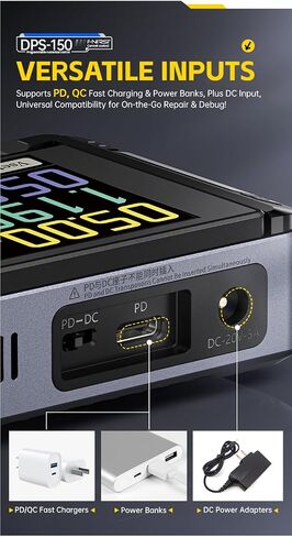 مزود الطاقة DPS-150 DC ، مزود طاقة Benchtop المتغير ، 30V 5A مصدر الطاقة CNC قابلة للبرمجة مع إدخال PD/QC/DC ، محول الطاقة القابل للتعديل in Saudi Arabia