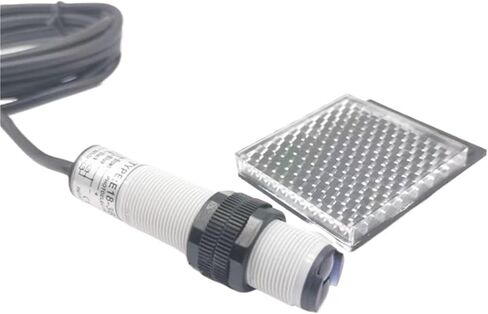 مستشعر عاكس PNP E3F E18-3B2PA PB 3 WIRE 2M نوع المرآة مفتاح INFRAID (PNP NO) in Saudi Arabia