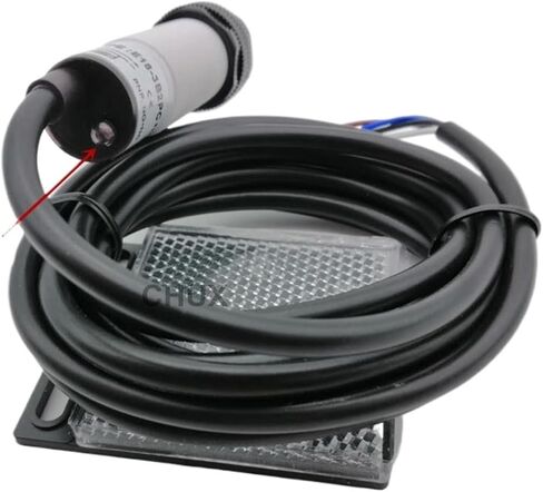 مستشعر عاكس PNP E3F E18-3B2PA PB 3 WIRE 2M نوع المرآة مفتاح INFRAID (PNP NO) in Saudi Arabia
