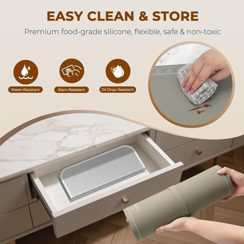 HomeLove Food Warming Hap - صينية للاحترار الكهربائي مع درجة حرارة 7 من مستوى و 8 ساعات مؤقت ، كامل السطح سريع التدفئة لفها أكثر دفئا مع وسادة عزل الحرارة لحفلات التجمعات بوفيه رمادي in Kuwait