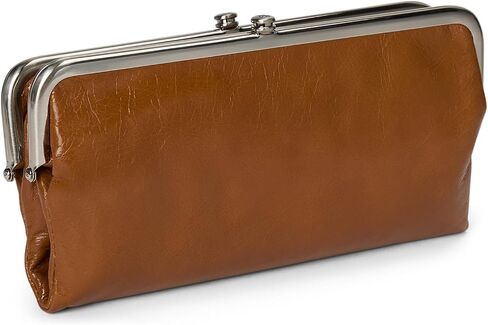 محفظة HOBO Lauren Clutch - هيكل من الجلد الناعم مع قفل قبلة للإغلاق، وجيب داخلي بسحاب، وفتحات للبطاقات in Saudi Arabia