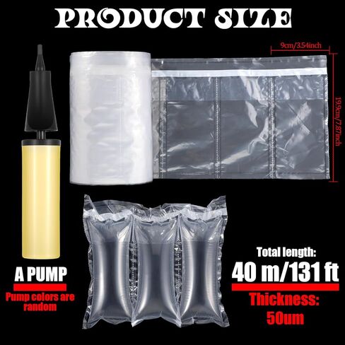 440 Count Air Pillows for Shipping with Hand Pump Filler Air Pockets Purse Inflatable Airs Bags for Packing 4" x 8" Box Stuffing Keep Shape Alternative to Packing for Filling Voids in Packages in Saudi Arabia