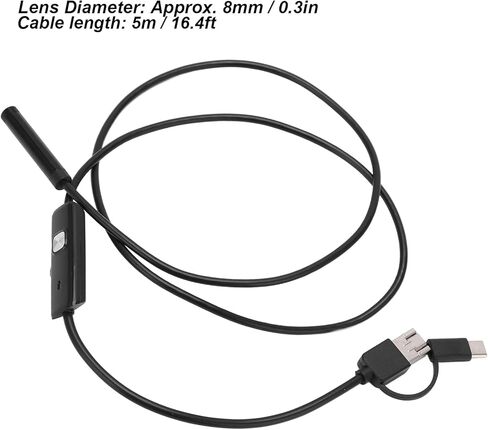 LED Endoscope Sturdy ABS Camero Camera ، IP67 Borescope ، 6 أضواء قابلة للتعديل ، دقة عالية ، التفتيش الصناعي لـ ، Vista (3.5m) in Kuwait