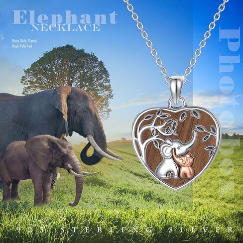 TUGHRA Heart Locket Necklaces That Holds Picture Sterling Silver Elephant Locket Pendant Necklace Photos Jewelry Gifts for Women Teen Mom Daughter Birthday in Saudi Arabia
