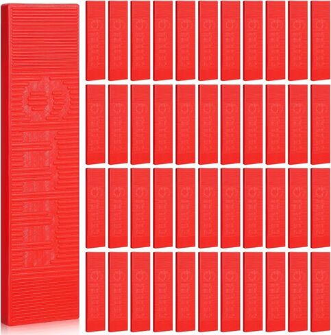 Geelin 200 PCS البلاستيك الحشوات المسطحة البلاط الهيكلية شيم لتسوية المنزل مستوى التحسين الباب مرحاض Shim استخدام داخلي في الهواء الطلق (أخضر) in Saudi Arabia