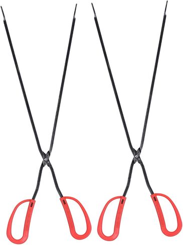LIFKOME 2pcs Yard Garbage Clamp Portable BBQ Coal Tongs Heavy-Duty Waste Picker for Grilling Supplies for Outdoor Use and Litter Collection in Saudi Arabia