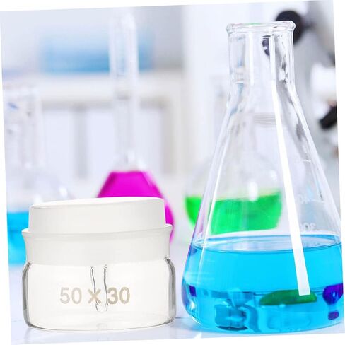 3pcs Glass Weighing Bottles Set Low High Form Laboratory Holders Lids for Accurate Chemical Weighing Borosilicate Glass for Experiments and Teaching in Saudi Arabia