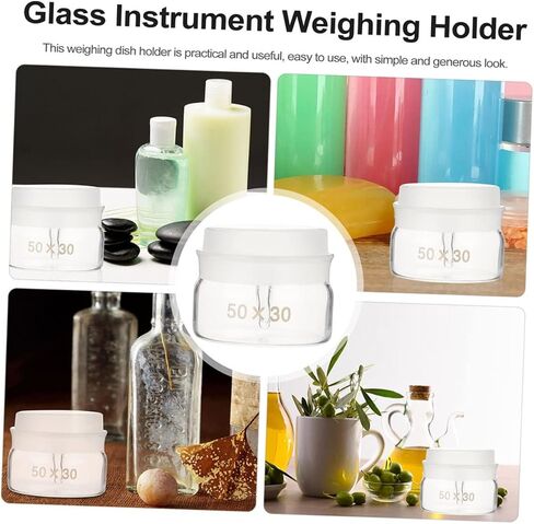 3pcs Glass Weighing Bottles Set Low High Form Laboratory Holders Lids for Accurate Chemical Weighing Borosilicate Glass for Experiments and Teaching in Saudi Arabia