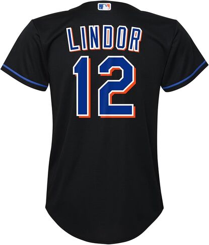 Francisco Lindor New York Mets MLB Kids Youth 8-20 Black Alternate Player Jersey in Saudi Arabia