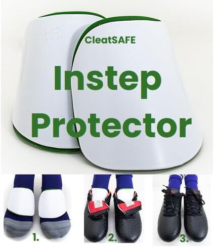 حامي Cleatsafe Instep - Foot (metatarsal) حماية للرياضة المبطنة | تقليل ألم Instep ومنع الإصابات | خفيفة الوزن ، ملائمة مريحة | العتاد الأساسي لكرة القدم والرجبي والهوكي الميداني وما إلى ذلك in Saudi Arabia