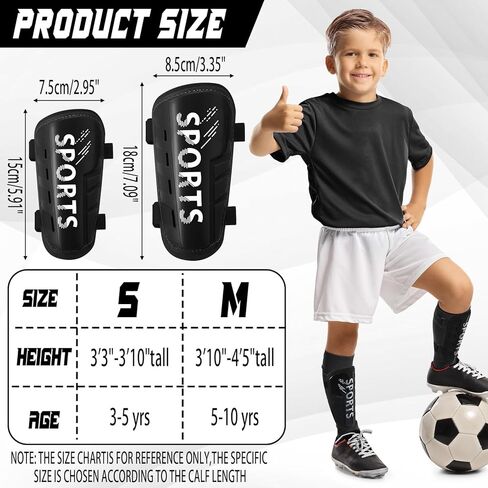 Syhood Sports Soccer Shin Guards for Toddler Kids Youth Football Shin Pads Protective Soccer Gear Lightweight Soccer Equipment for 3-5, 5-10 Years Old Children Teen Boys Girls Game in Saudi Arabia