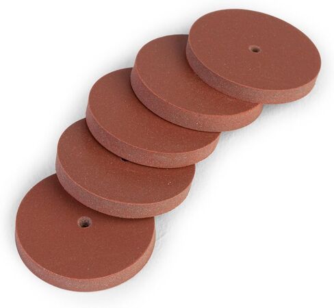 StewMac Fret Polishing Wheels, Red, Fine - Pack of 5 for use with Dremel or Foredom, Rubberized Ceramic Wheels for Smooth and Shiny Frets in Saudi Arabia