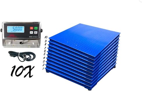 Liberty Multi-Pack Floor Scales | LS-700-2x3 | 24" x 36" | 10X Multi-Pack in Blue Color, 5000 lb x 1 lb in Saudi Arabia