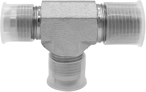 (2-PACK) 2605-08-08-08 Hydraulic Adapter Fitting 1/2" Male JIC 37°(3/4"-16 SAE) × 1/2" Male (1/2"-14 NPTF) × 1/2" Male JIC 37°(3/4"-16 SAE) Street Tee Pipe Carbon Steel in Saudi Arabia
