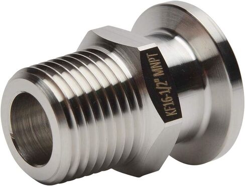 محول KF -16 NPT لتجهيزات أنابيب الفراغ ، الفولاذ المقاوم للصدأ - 1/2 "، ذكر in Kuwait