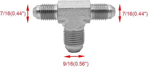 (2 حزمة) 2603-04-04-06 محول هيدروليكي مناسب 1/4 "ذكر JIC 37 ° (7/16" -20unf) × 1/4 "الذكور JIC 37 ° (7/16" -20unf) × 3/8 "ذكر JIC 37 ° (9/16" -18UNF) in Saudi Arabia