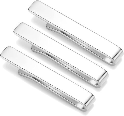 HONEY BEAR 3/6pcs Mens Boys Skinny Tie clip Set Tie Bar for Narrow Tie Gift 4cm in Kuwait