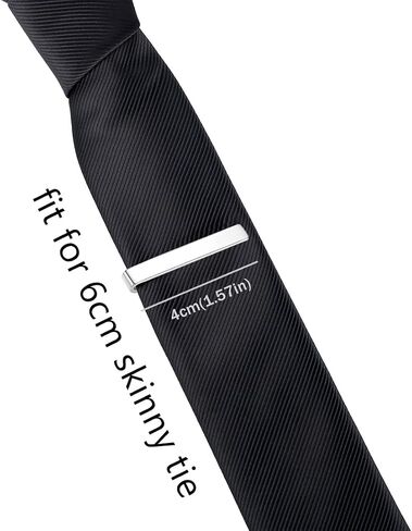 HONEY BEAR 3/6pcs Mens Boys Skinny Tie clip Set Tie Bar for Narrow Tie Gift 4cm in Kuwait