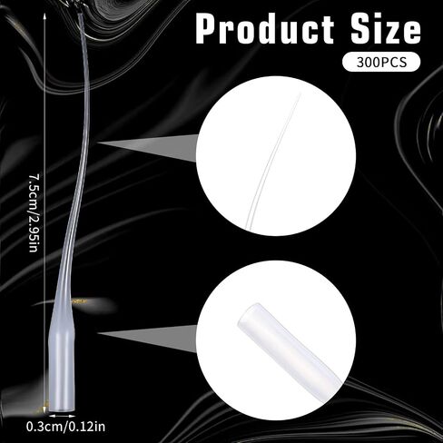 Giantree 300 Pcs Plastic Glue Tips, Micro Glue Tip Applicators, Needle Glues Applicator Extender, Precision Glues Dispenser Head for Craft Art Lab Dispensing, 2.95 Inch (for Small Gum Bottles) in Saudi Arabia
