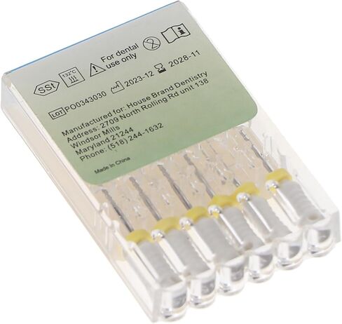 400475 HSB Hedstrom Endodontic Files Stainless Steel 25mm #45 White 6/Pk in Kuwait