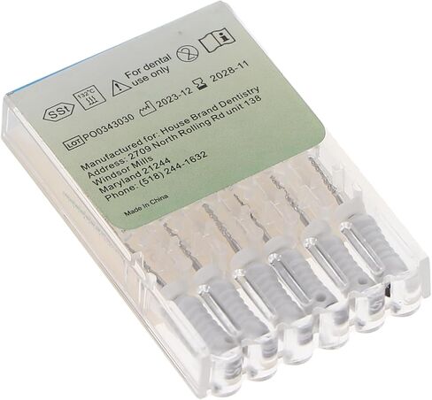 400458 HSB Hedstrom Endodontic Files Stainless Steel 21mm #45 White 6/Pk in Saudi Arabia