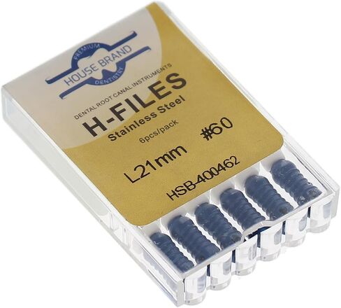 400462 HSB Hedstrom Endodontic Files 21mm #60 Blue Stainless Steel 6/Pk in Saudi Arabia