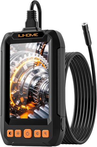 Endoscope with Light, 1080P HD Borescope with 8 Adjustable LEDs, 4.3" Inspection Camera with 16.4ft Semi-Rigid Cable, 8mm IP67 Waterproof Lens-Father's Day Gift&Cool Gadgets for Men in Kuwait