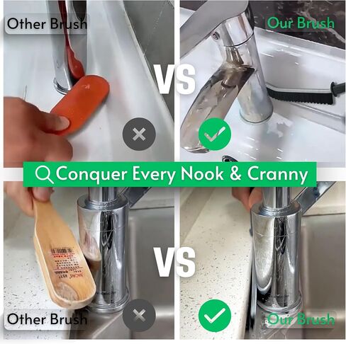 Hard Bristle Crevice Cleaning Brushes for Household use - Multifunctional Crevice Cleaning Tools for Housekeeping & Bathroom Cleaning Tools - Small Cleaning Brushes for Tight Spaces in Saudi Arabia