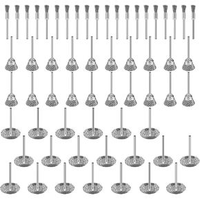 60 Pcs Wire Brushes Set, 3 Shape Steel Wire Wheels Pen Brushes for Metal Rust Removal, Cleaning, and Polishing,1/8″ (3mm) Shaft for Removes Burrs, Dust, and Oxide Layer Rotary Tool Accessories in Saudi Arabia