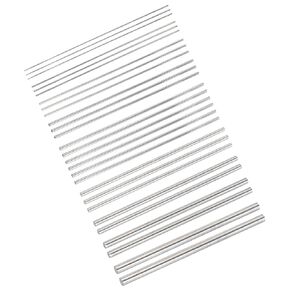 #us 27pcs قضبان مستديرة 1/1.5/2/2.5/3/4/5/6/8 مم قضبان عمود صلبة بطول 100 مم in Kuwait