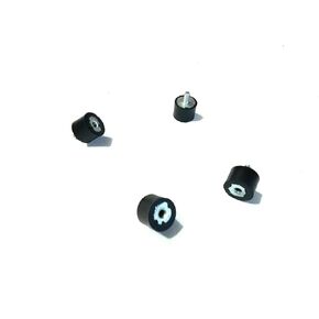 Pack of 4 Rubber Vibration Isolator Mounts - 1" Diameter x 3/4" Height, 1/4"-20 Thread x 1/2" Length Stud - Vibration Dampening in Kuwait