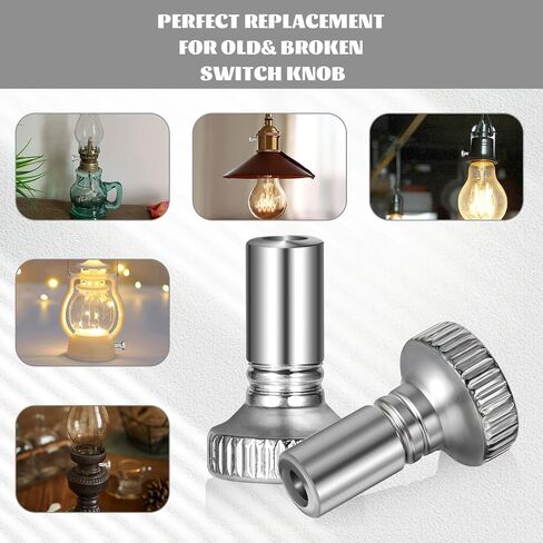 4 Packs Lamp Switch Knob,Turn On/Off Brass Light Switch Knob Replacement Lamp Knobs Replacement Lamps Turn On/Off Metal Lamps Switches Knobs Twist Switches for Universal Light Socket in Saudi Arabia