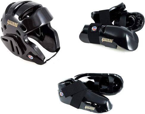 Lightning Black Karate Sparring Gear Package Deal - Adult Medium in Saudi Arabia
