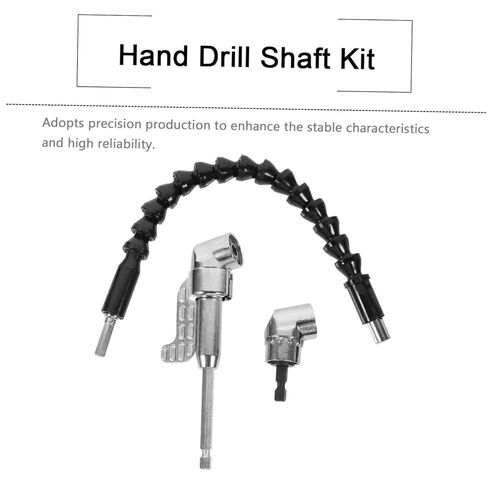 طقم حامل البراغي البراغي تمديد الحفر اليدوية - عمود مرن للحفر الكهربائي ، 14.00x4.50x2.50 سم ، والفضة والبلاستيك in Kuwait