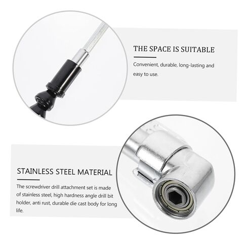 طقم حامل البراغي البراغي تمديد الحفر اليدوية - عمود مرن للحفر الكهربائي ، 14.00x4.50x2.50 سم ، والفضة والبلاستيك in Kuwait