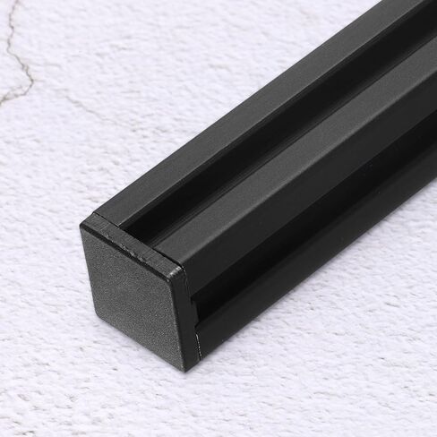 uxcell 4 pcs t slot 2020 ملف تعريف الألومنيوم 100 مم 4 بوصة ، إطار بثق السكك الحديدية الخطي الأسود القياسي الأوروبي للطابعة ثلاثية الأبعاد ، آلة CNC in Kuwait