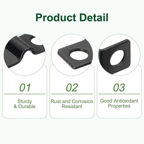 uxcell 100Pcs U-Shaped Pipe Clamp, 1/4 Inch(6mm) 2 Hole U-Tube Strap Clamp Heavy Duty Connector Bracket for Conduit Cables Wire Cord, Black in Saudi Arabia