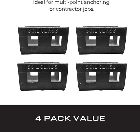 Tie Down – 4‑Pack Double Head Concrete Anchors – Black Made of Steel– Head Only – HUD & RADCO Certified – for Manufactured Housing & Concrete Slab Anchoring in Kuwait