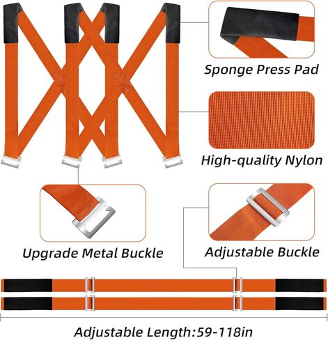 Moving Straps, 2-Person Lifting and Moving System,Lifting Straps Moving for Furniture,Shoulder Lifting Strap for Heavy Lifting, Appliances, Mattresses, Heavy Objects in Kuwait