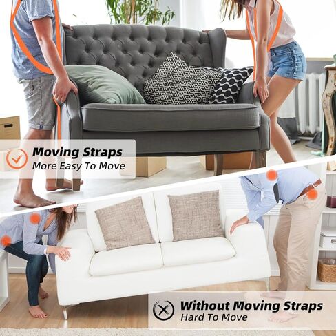 Moving Straps, 2-Person Lifting and Moving System,Lifting Straps Moving for Furniture,Shoulder Lifting Strap for Heavy Lifting, Appliances, Mattresses, Heavy Objects in Kuwait