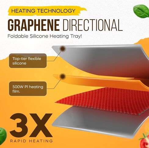 Food Warming Mat with 10 Level Temperature– Foldable Silicone Heating Pad for Buffet, Countertop, Kitchen, and Food Prep – Electric Food Warmer Tray and Heat Mat – Warming Mat for Food Extra Large in Saudi Arabia