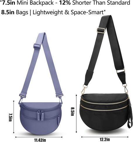 Fodoko Black and White Checkered Crossbody Bag Bag for Women ، Fanny Pack Handbags Packts Wallets Small Mlucky Belt (Beige) in Kuwait