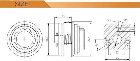 Mechanical Code Disk Lock 3 Discs Vault Password Lock Safe Deposit Box Accessories 1Pcs in Saudi Arabia