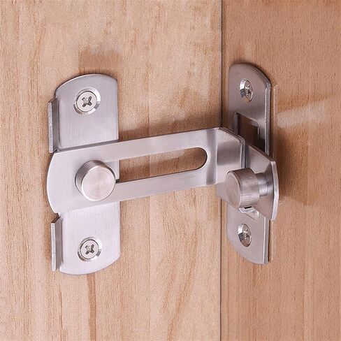 Sliding Barn Door Latch Locking Sliding 90 Degree Right Angle Door Lock Gate Bolt Wine Cabinet Closet Window Door Lock Plug 1Pcs (Color : Black Large) in Saudi Arabia